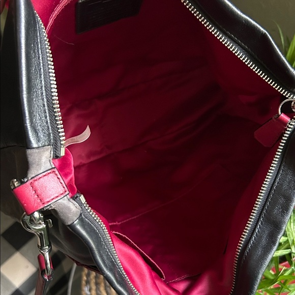 Coach Park Quilted Burgundy and Black Shoulder Bag - Picture 8 of 15